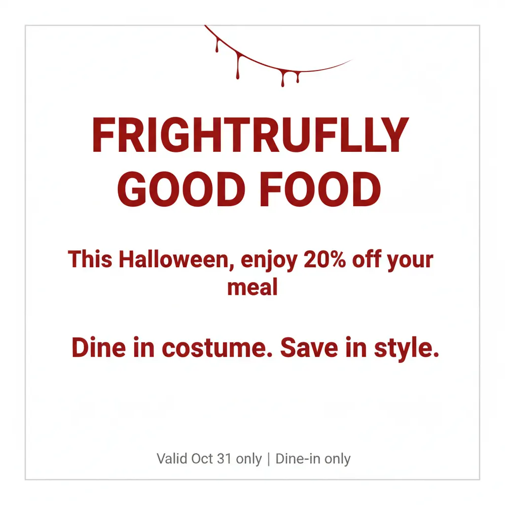 Preview - Halloween Food Offer Instagram Ad Preview - Halloween Food Offer Instagram Ad