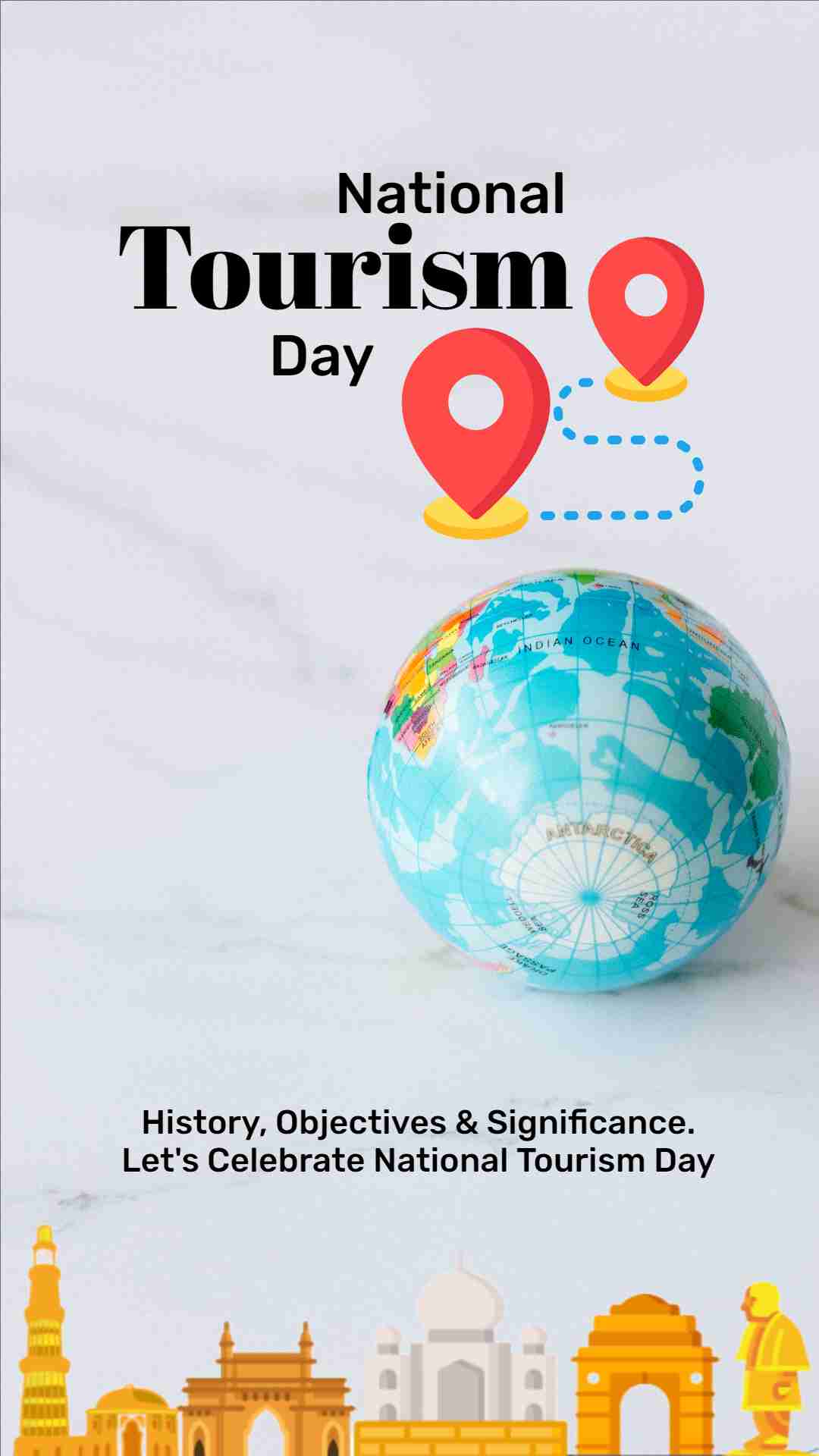 Tourism Day Globe Instagram Story