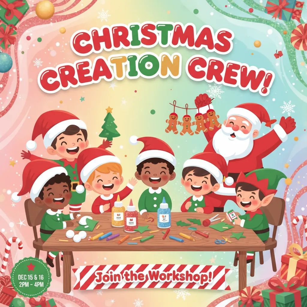 Preview - Playful Christmas Kids Workshop Ad
