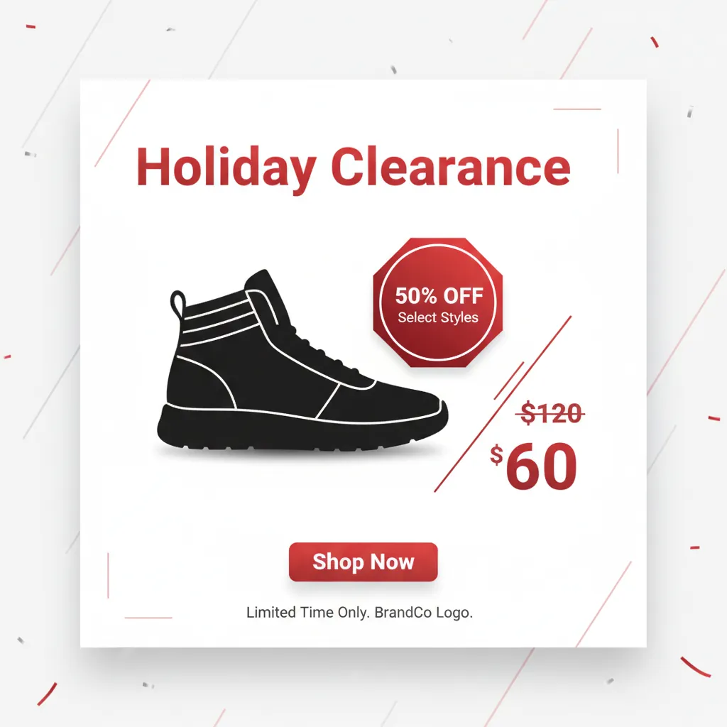 Preview - Modern Christmas Clearance Sale Ad