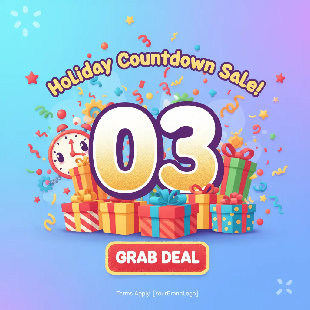 Preview - Playful Christmas Countdown Sale Ad