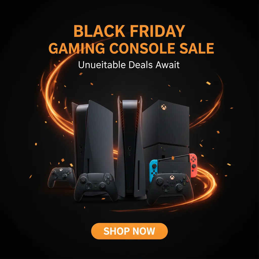 Preview - Black Friday Gaming Console Sale Instagram Ad for Gamers