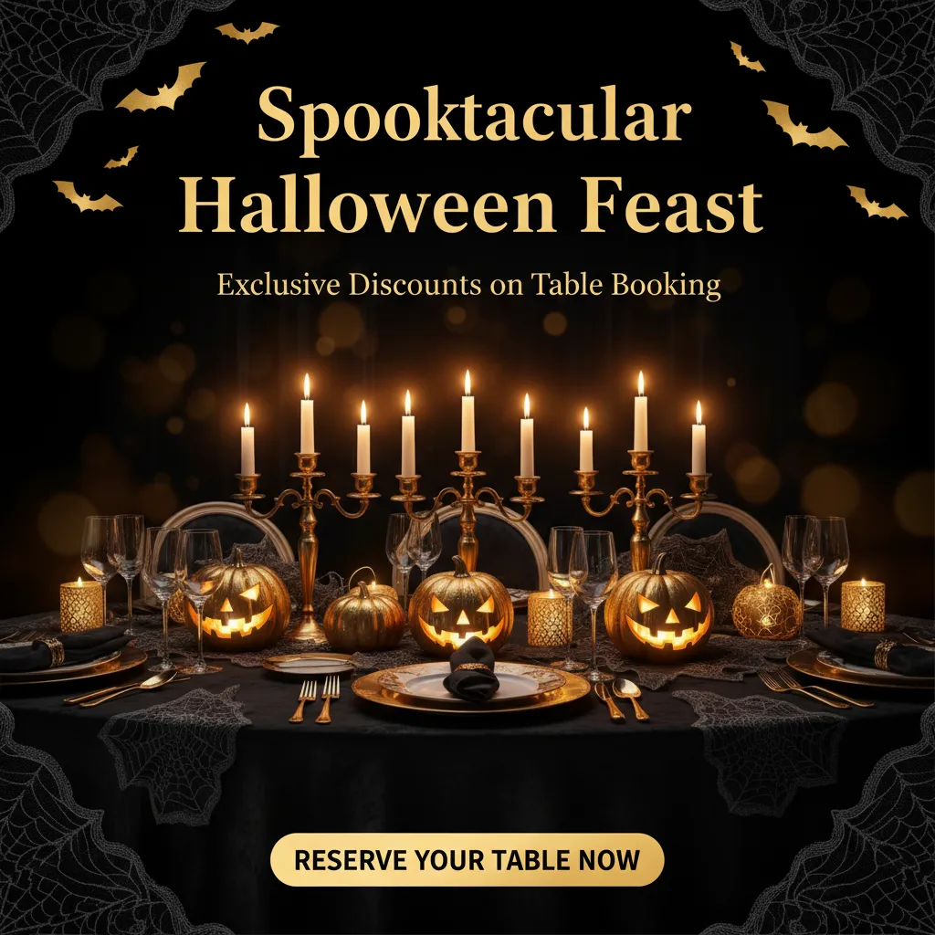 Preview - Luxury Halloween Dining Instagram Ad for High End Restaurant