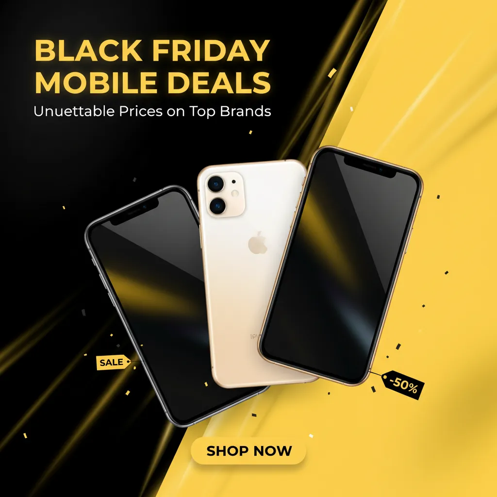 Preview - Bold Black Friday Mobile Sale Instagram Ad for Ecommerce