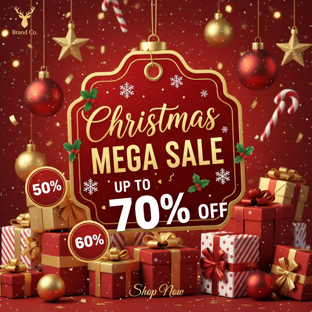 Preview - Festive Christmas Mega Sale Instagram Ad