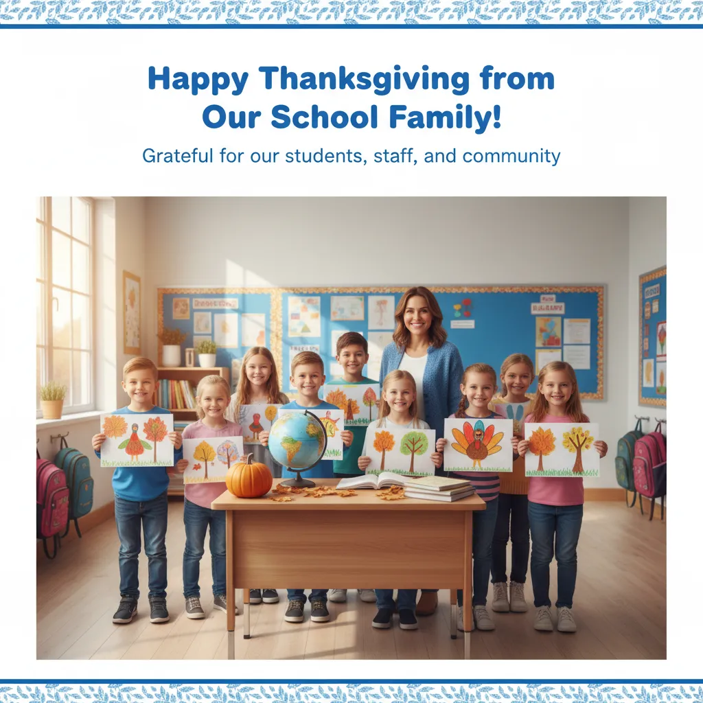 Preview - Heartwarming Thanksgiving Classroom Ad for Educational Institutions
