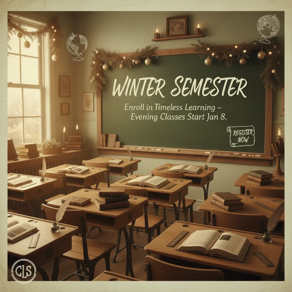 Preview - Vintage Christmas Academy Ad