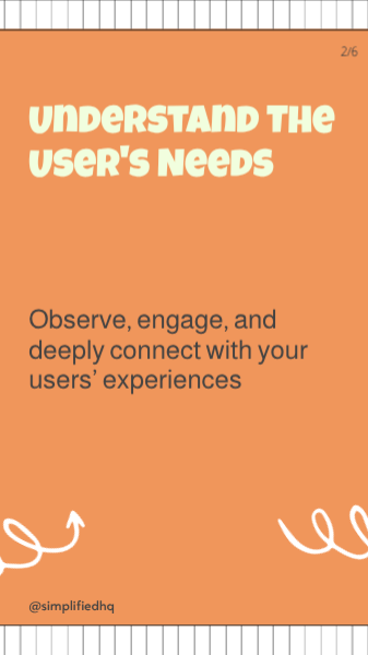 Orange Design Thinking Story Carousel | Design Templates