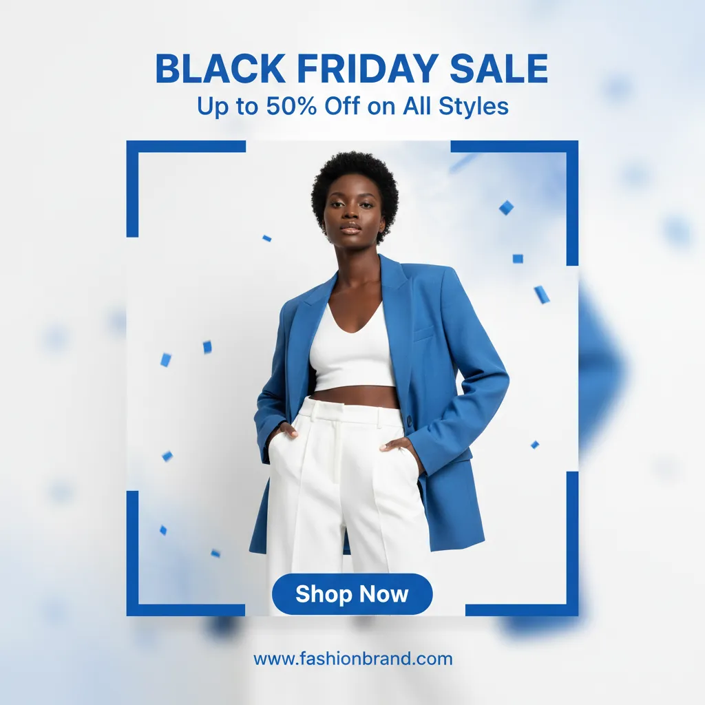 Preview - Modern Black Friday Fashion Sale Instagram Ad for Trendsetters